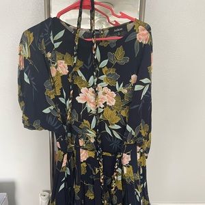 Flower long sleeve dress